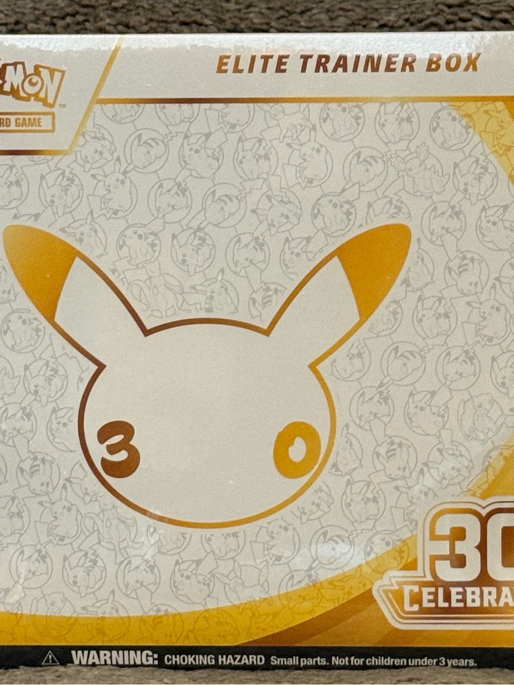 Pokemon Elite Trainer Box - Gold and White 30th Anniversary Pikachu